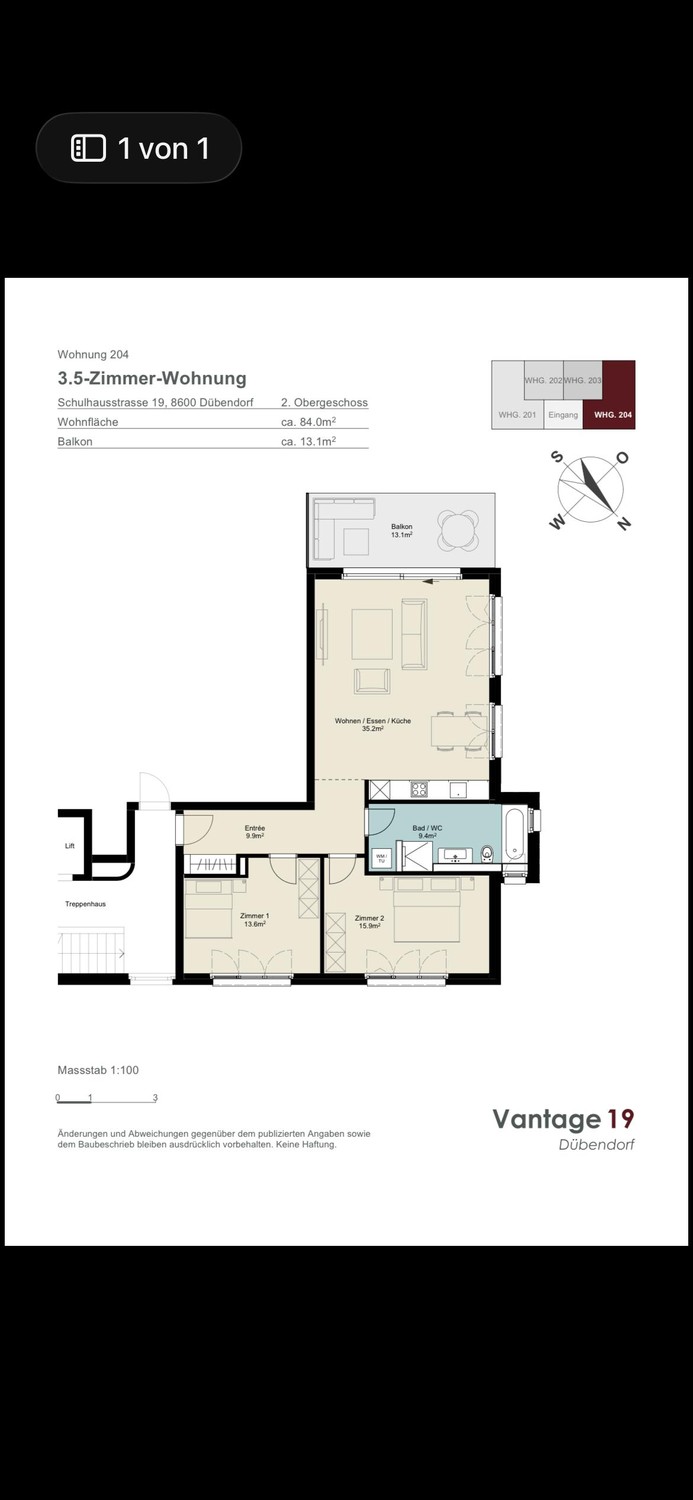 Appartement de 3 ½ pièces, photo 10 sur 10