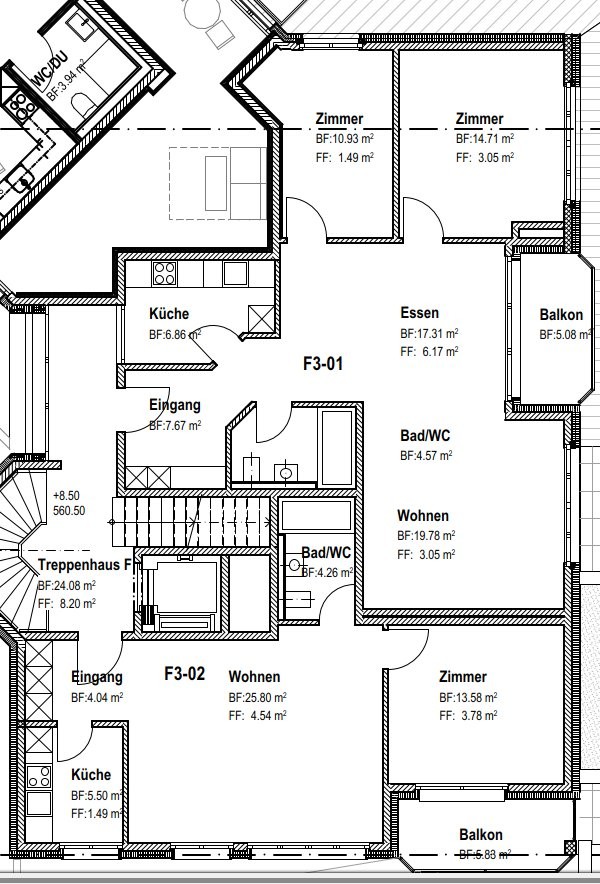 3 ½ rooms apartment
