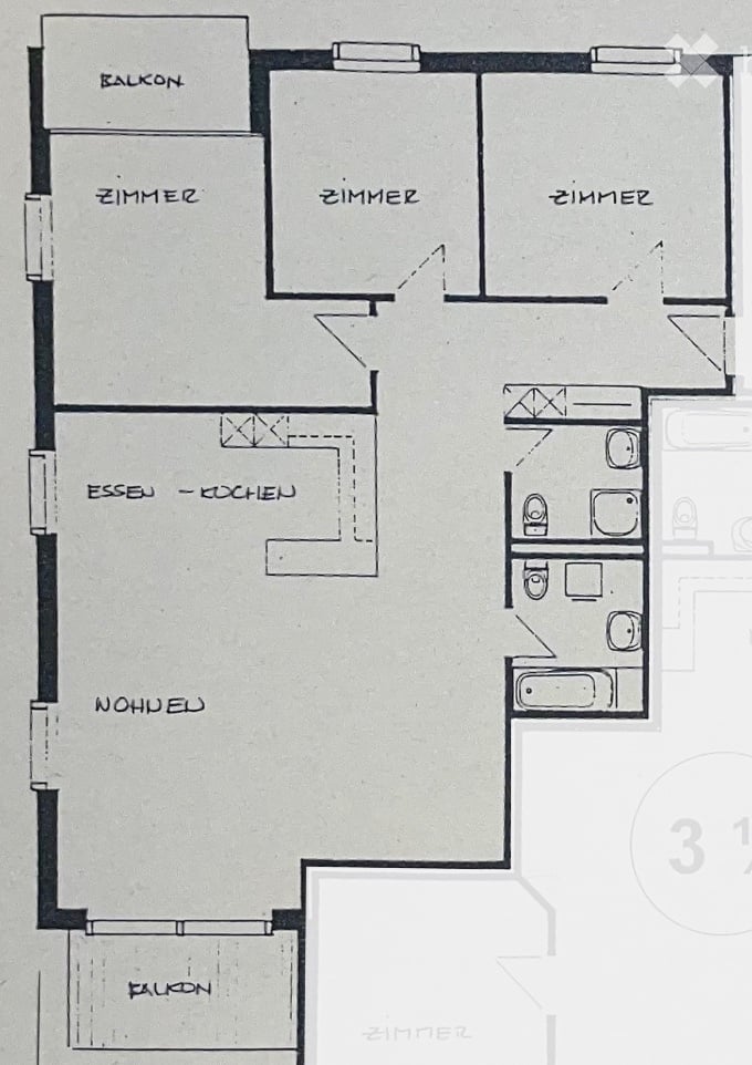 Appartement de 4 ½ pièces, photo 2 sur 2