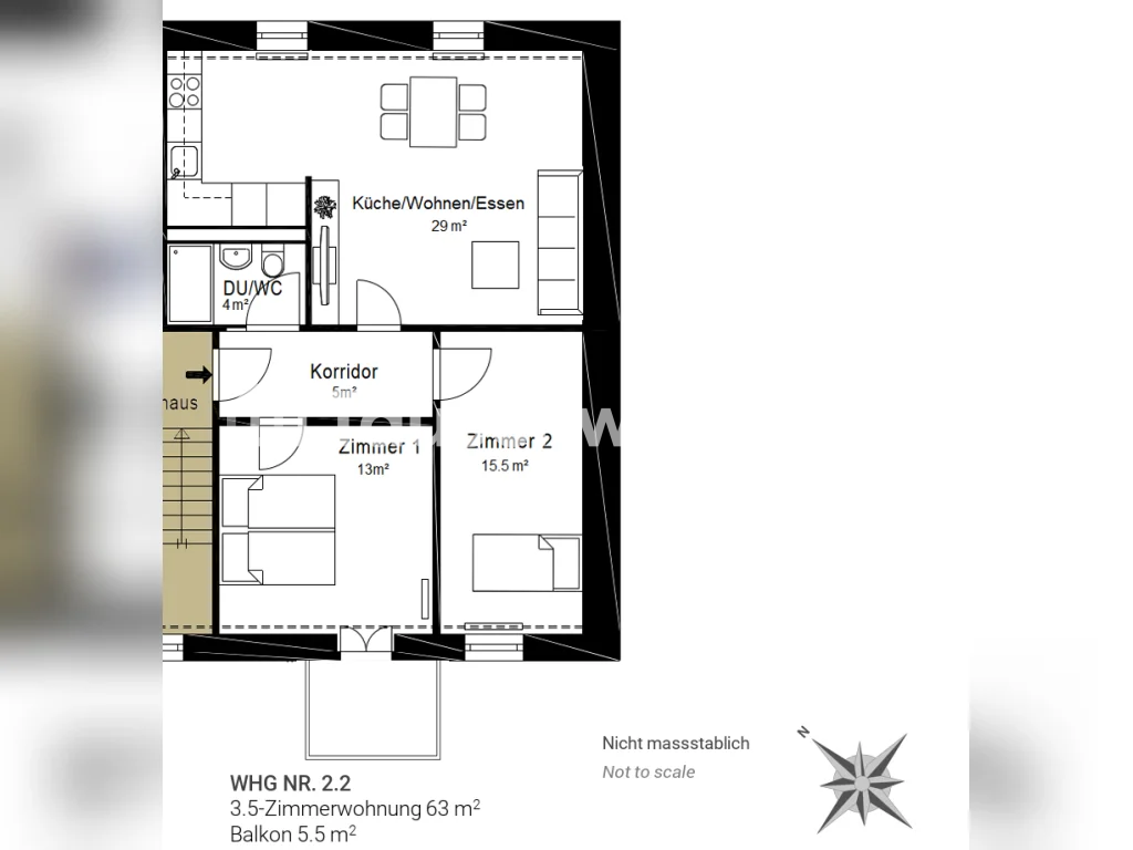 Appartement de 3 ½ pièces