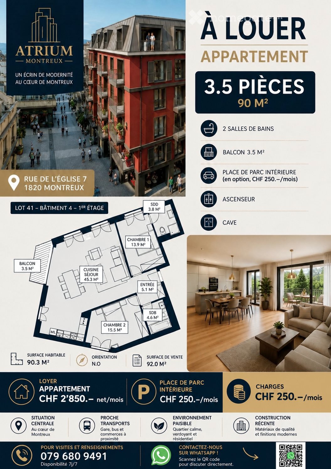2 ½ rooms apartment
