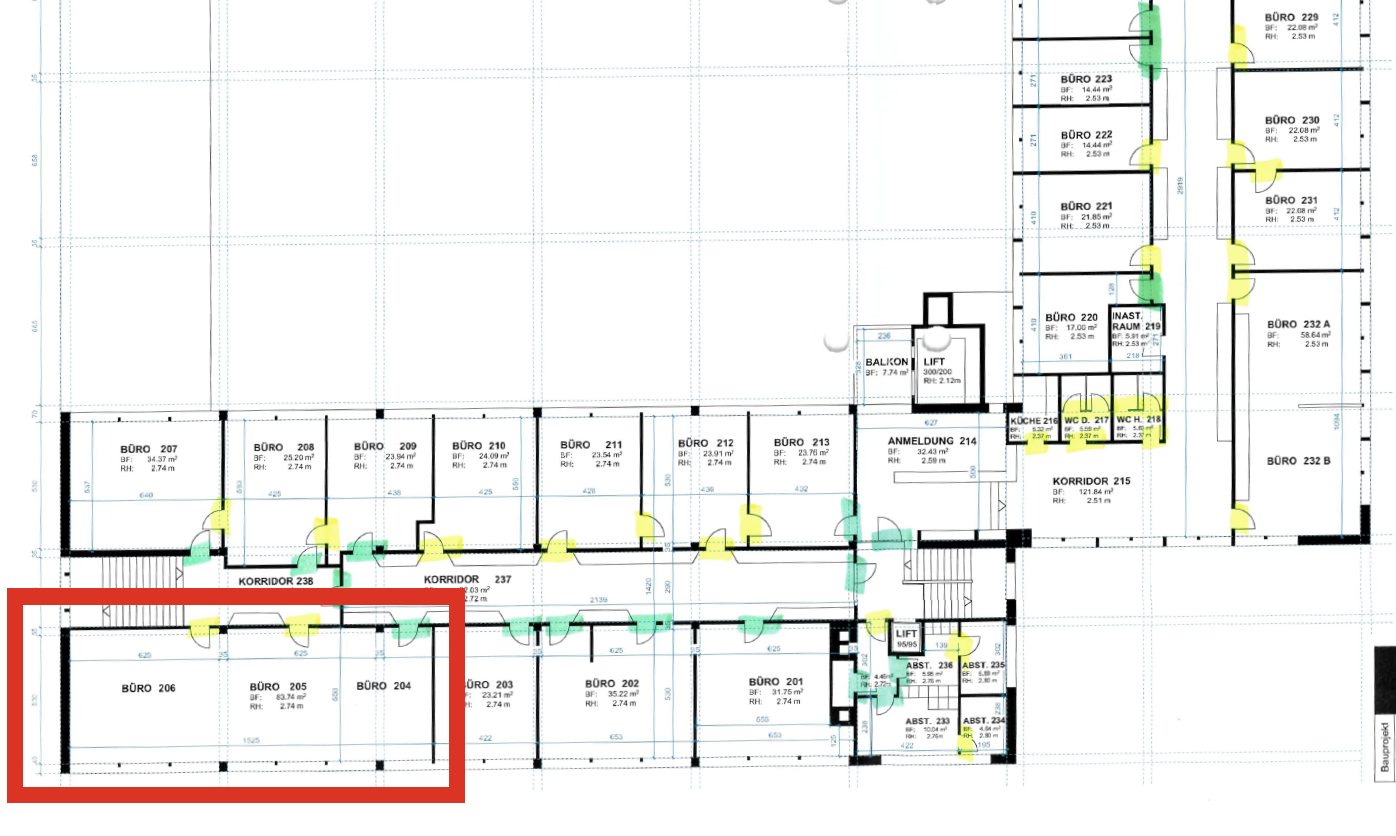 86m² bureau