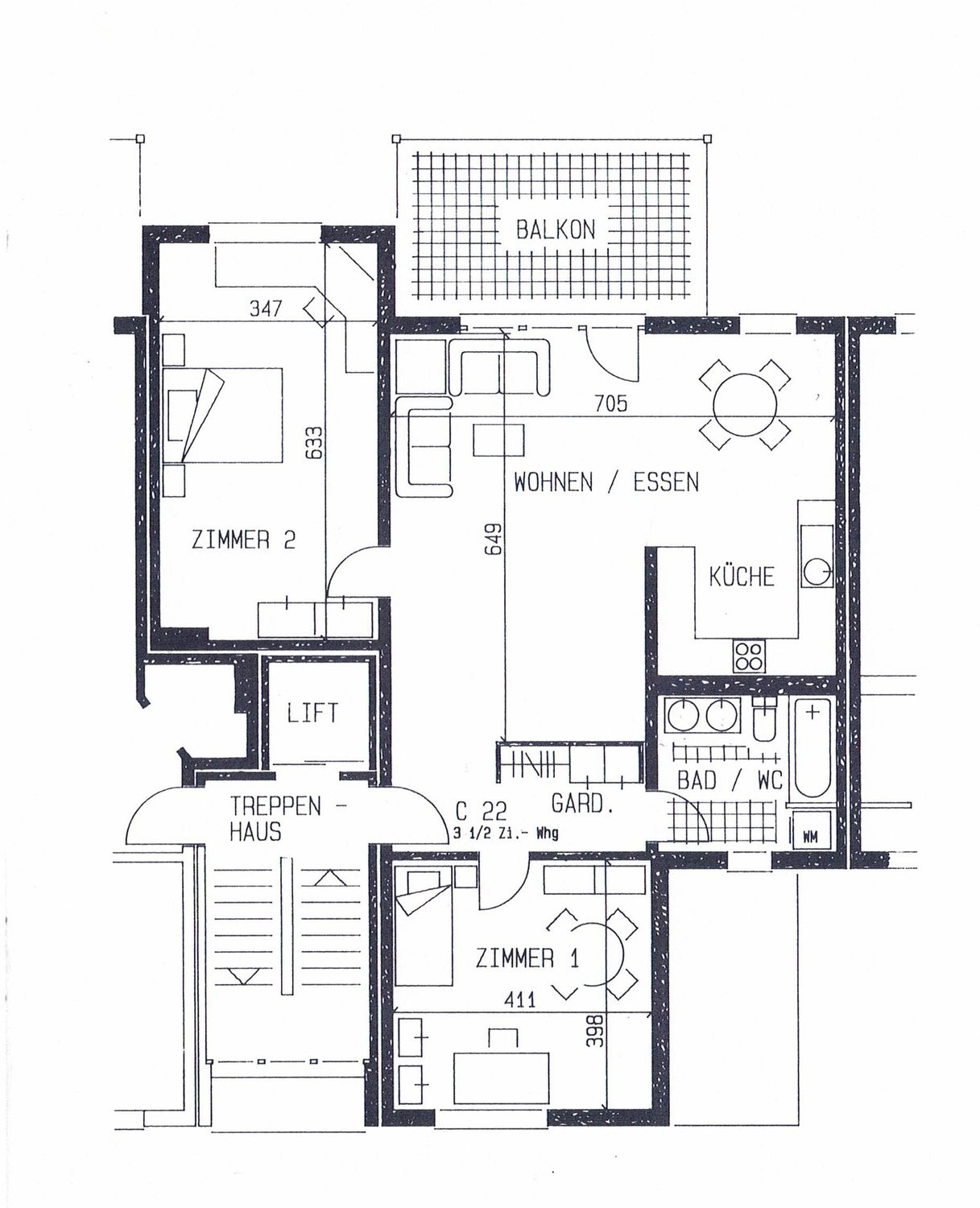 Appartement meublé de 3 ½ pièces, photo 7 sur 8