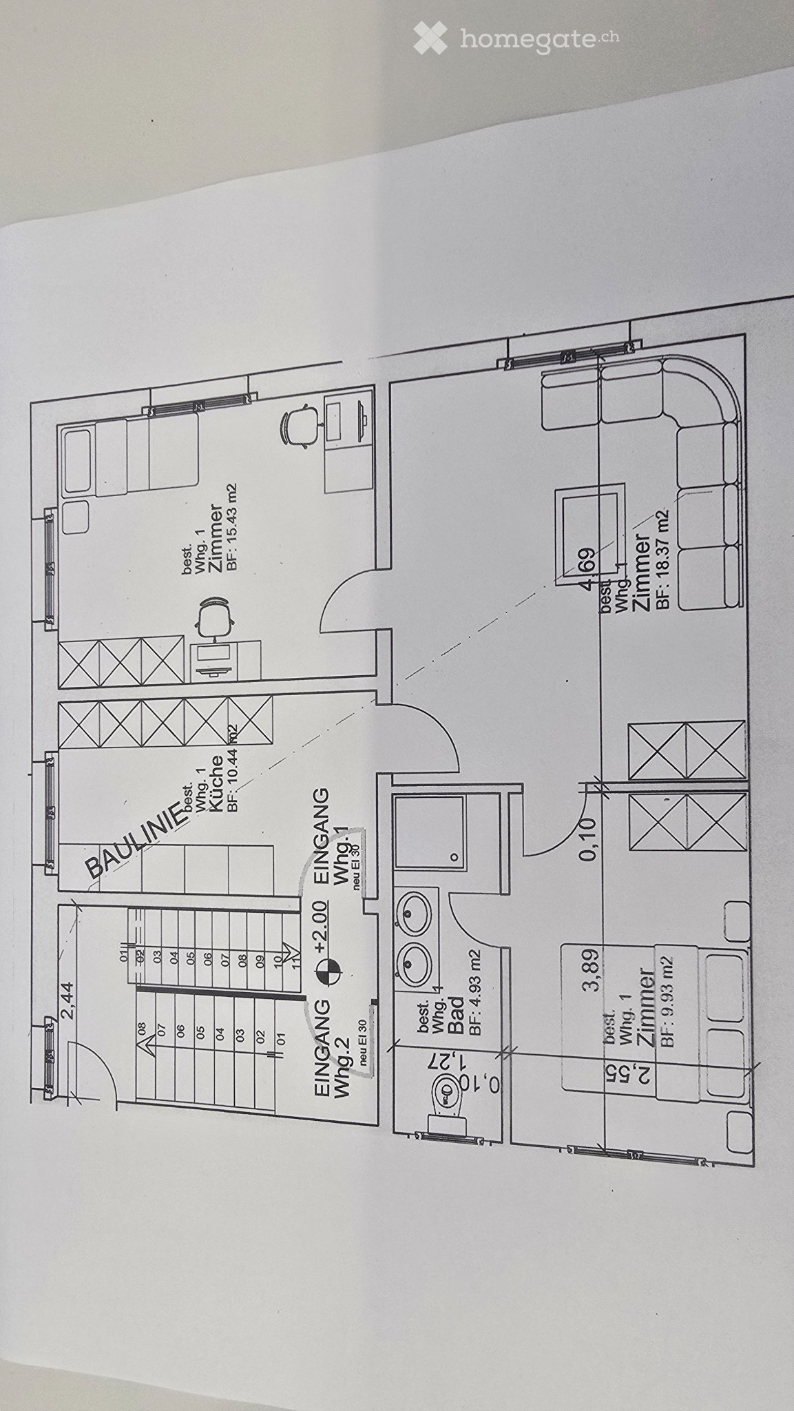 Appartement de 3 pièces