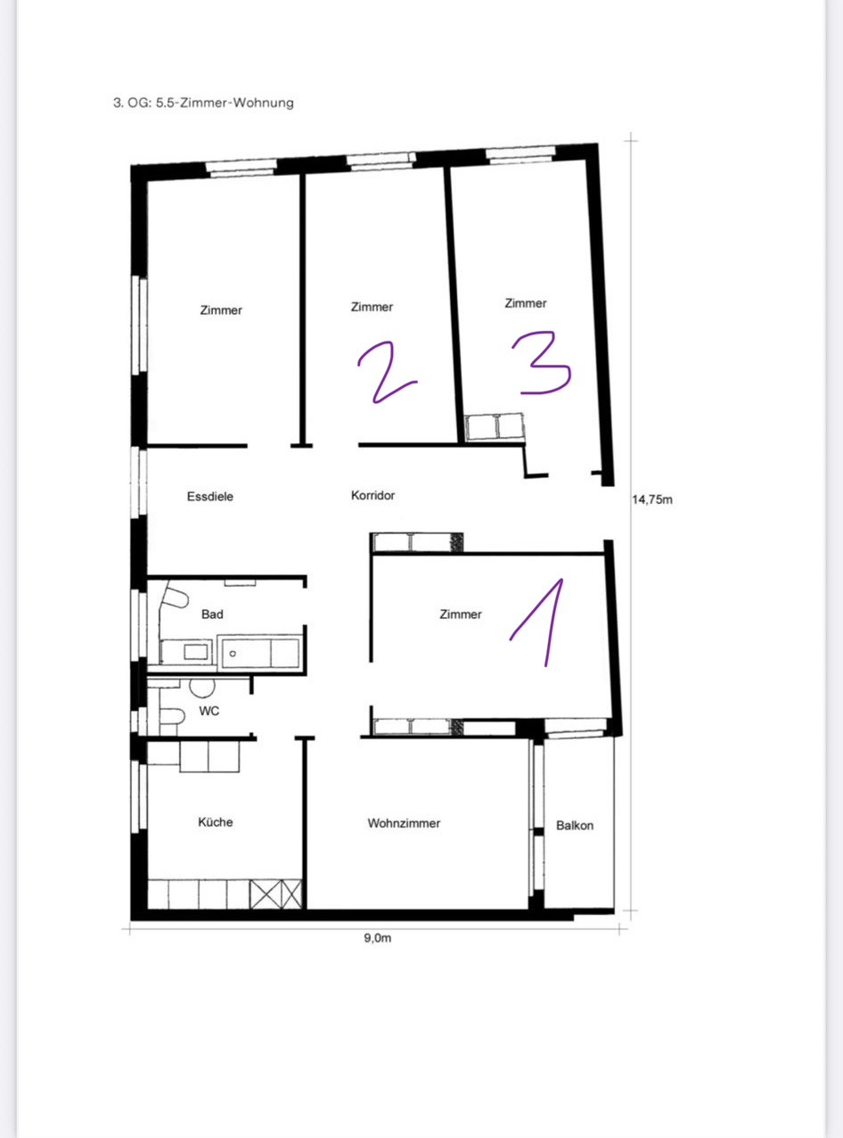 Chambre en colocation