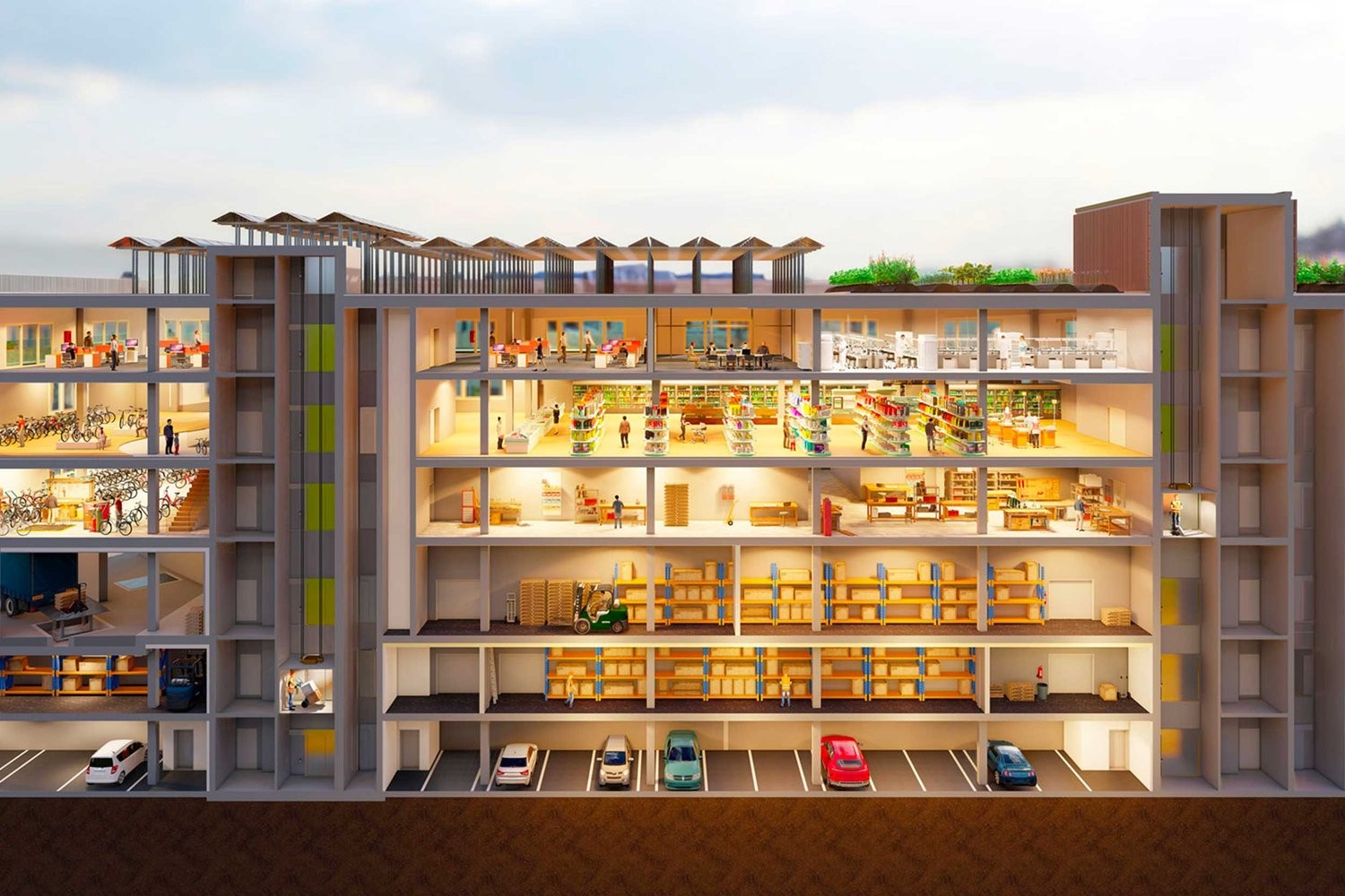 527m² storage room
