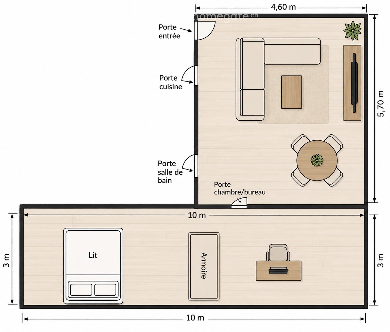 1 rooms apartment, photo 1 sur 4
