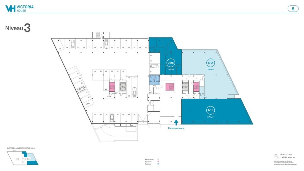 1237m² office
