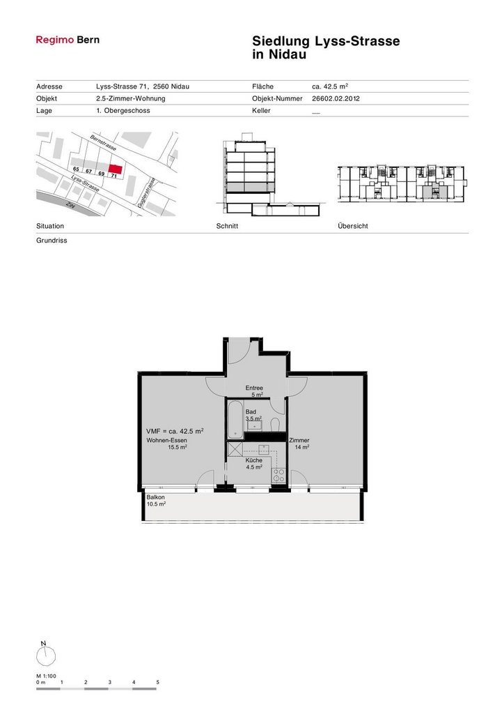 Appartement de 2 pièces