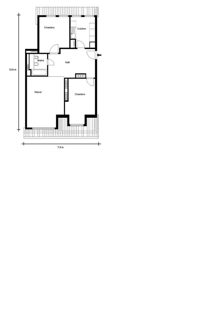 4 rooms apartment, photo 2 sur 2