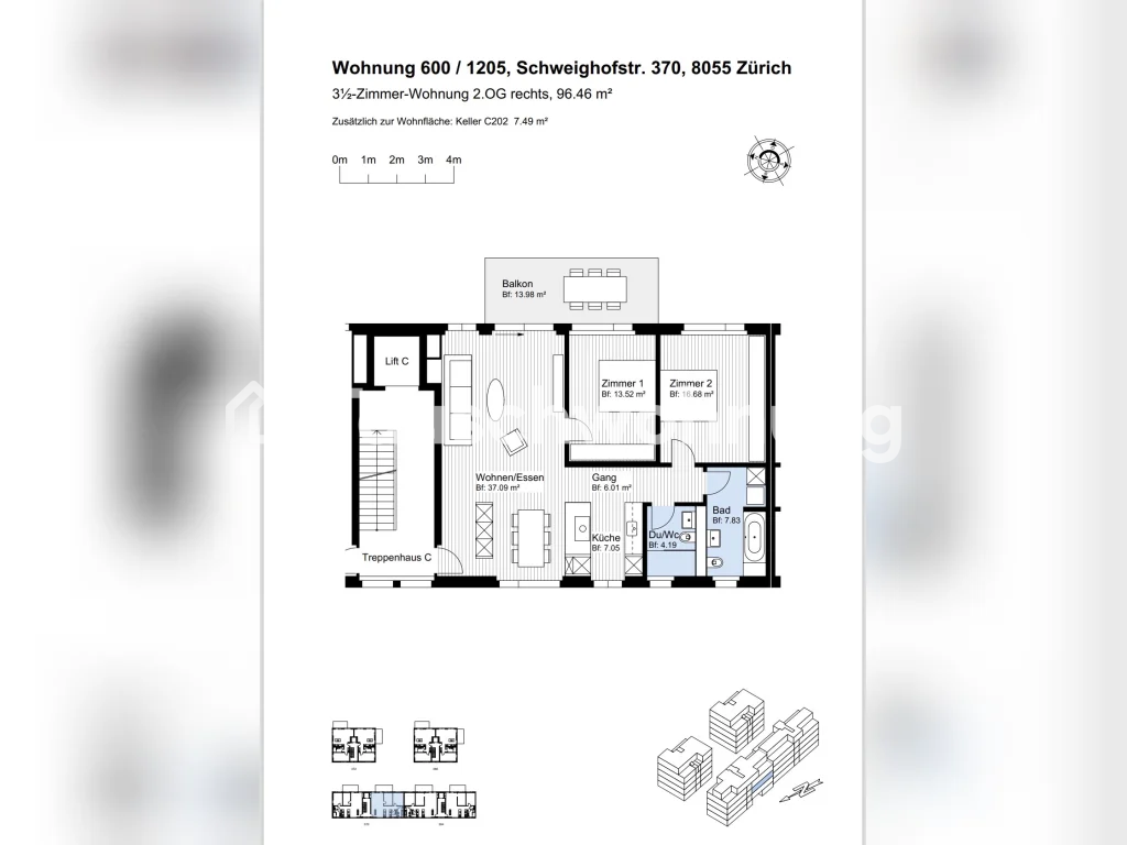 Appartement de 3 ½ pièces