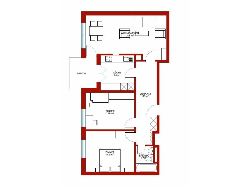 Appartement de 3 ½ pièces, photo 8 sur 8