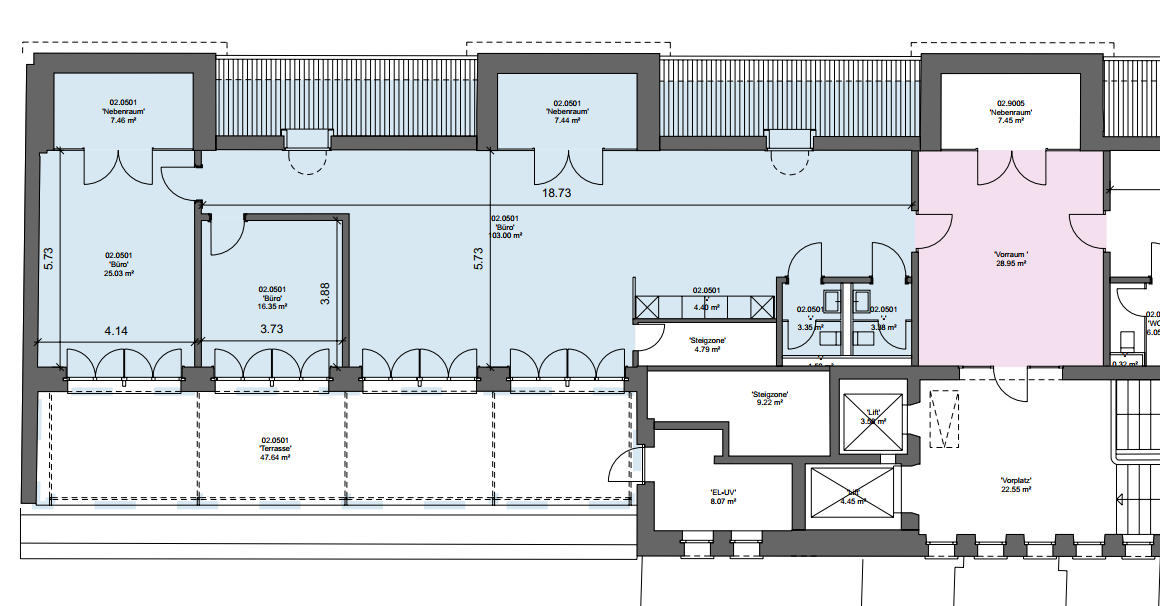 ufficio di 186m²