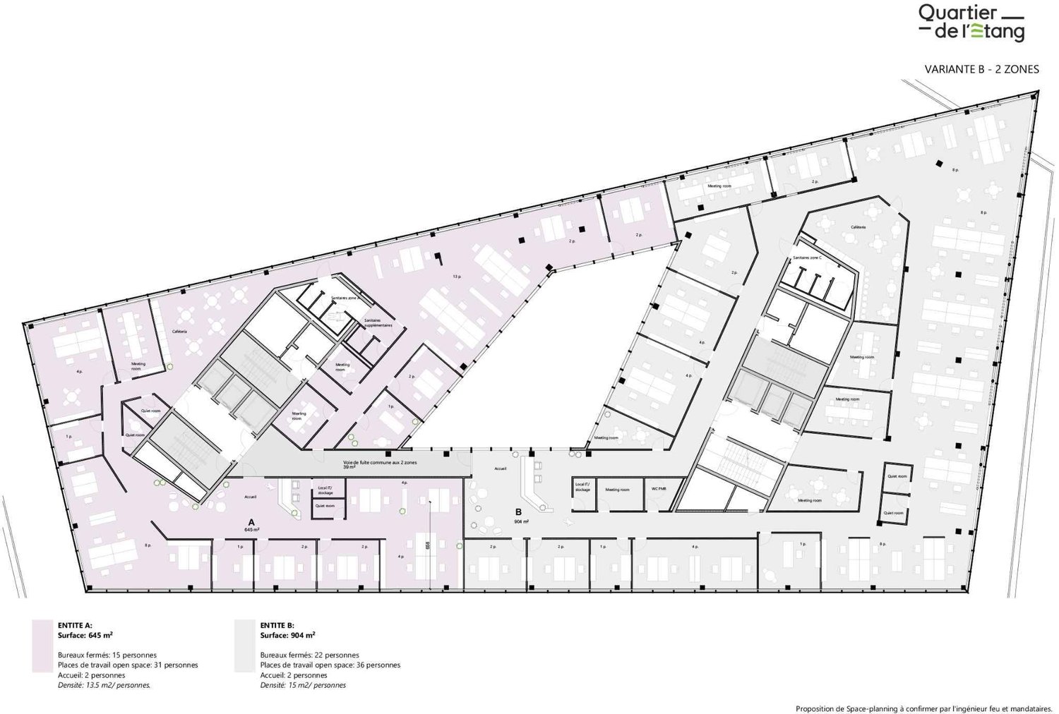 645m² office