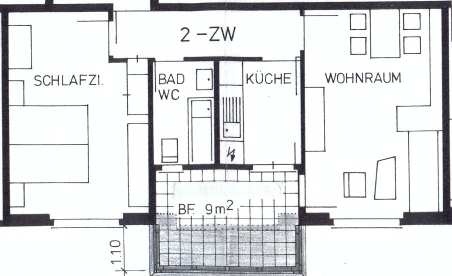 Appartement de 2 pièces