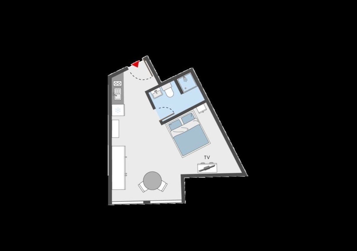 Appartement d'une pièce, photo 5 sur 6