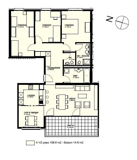 4 ½ rooms apartment, photo 6 sur 7