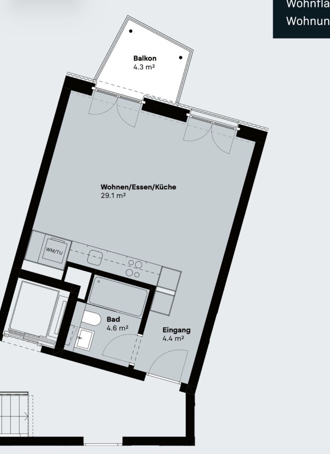 Appartement de 1 ½ pièces, photo 3 sur 6