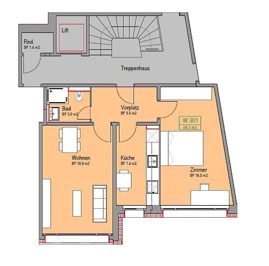 Appartement de 2 ½ pièces, photo 6 sur 6