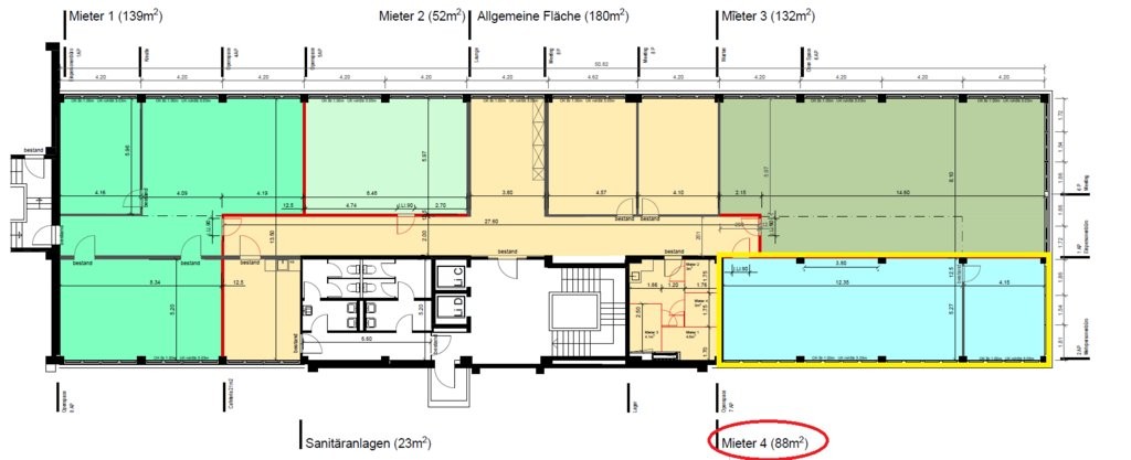 87m² bureau