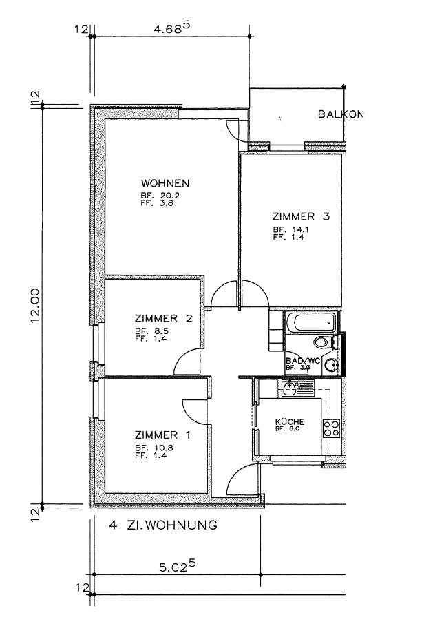Appartement de 4 pièces