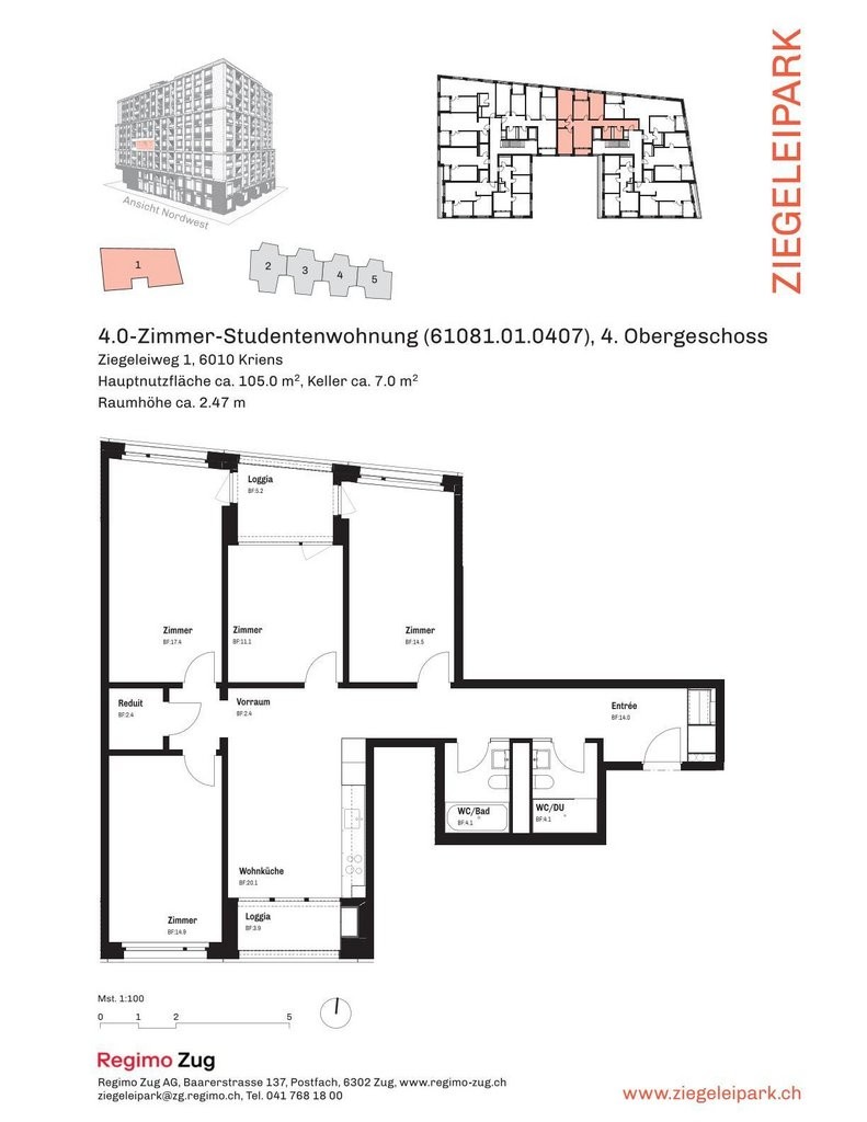 Appartement de 4 pièces