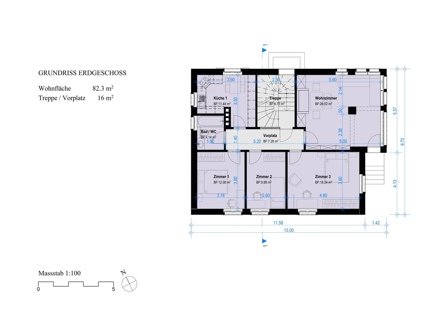 Appartement de 4 pièces