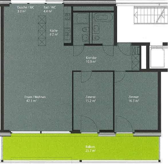 Appartement de 3 ½ pièces