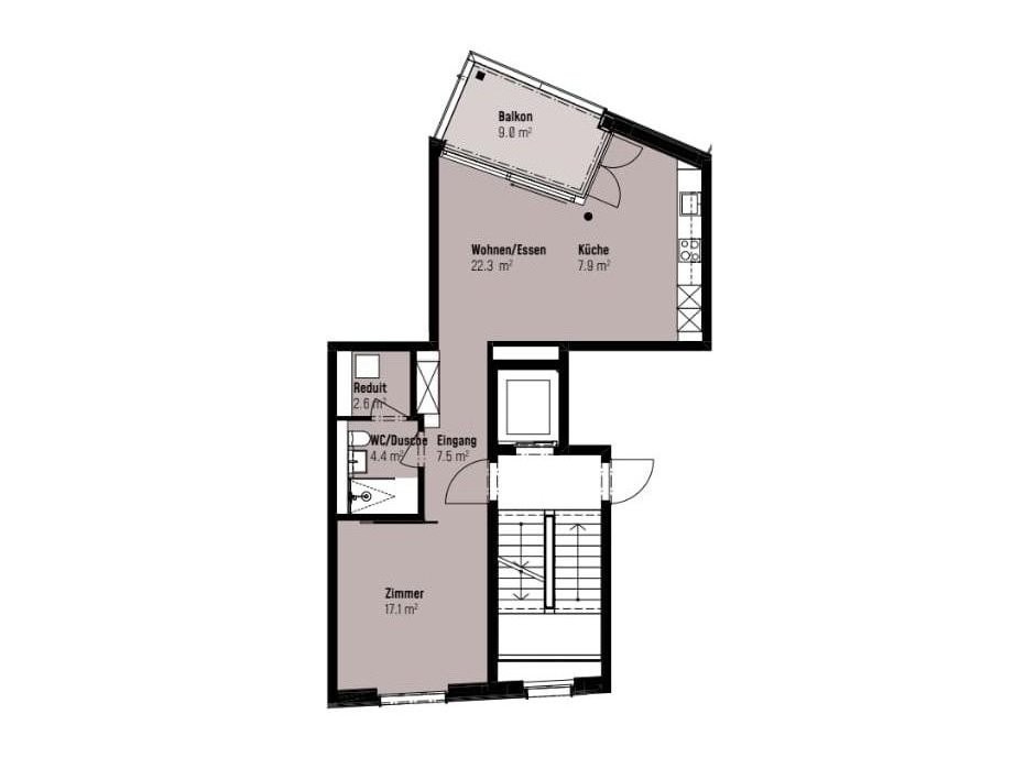 Appartement de 1 ½ pièces, photo 1 sur 10