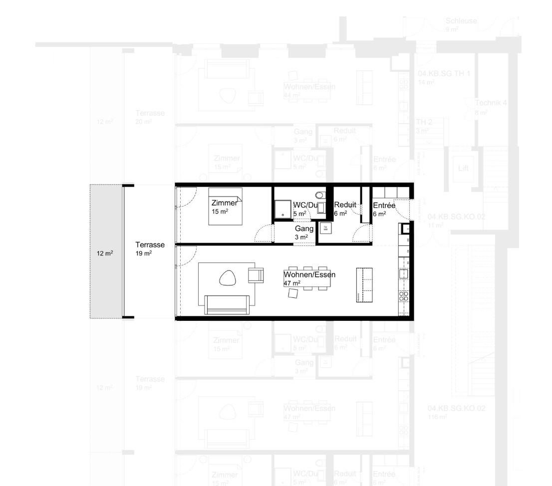 2 ½ pièces appartement, photo 3 sur 3