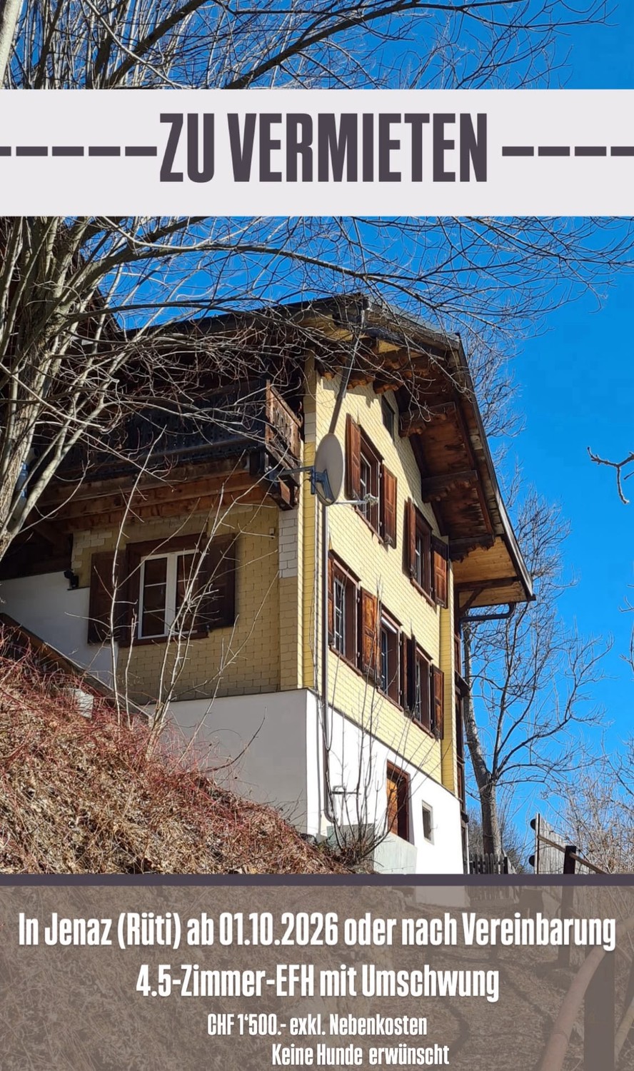 Maison individuelle de 4 ½ pièces