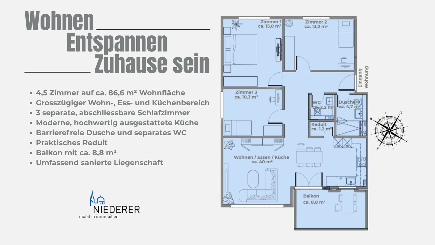 Appartement de 4 ½ pièces, photo 1 sur 7