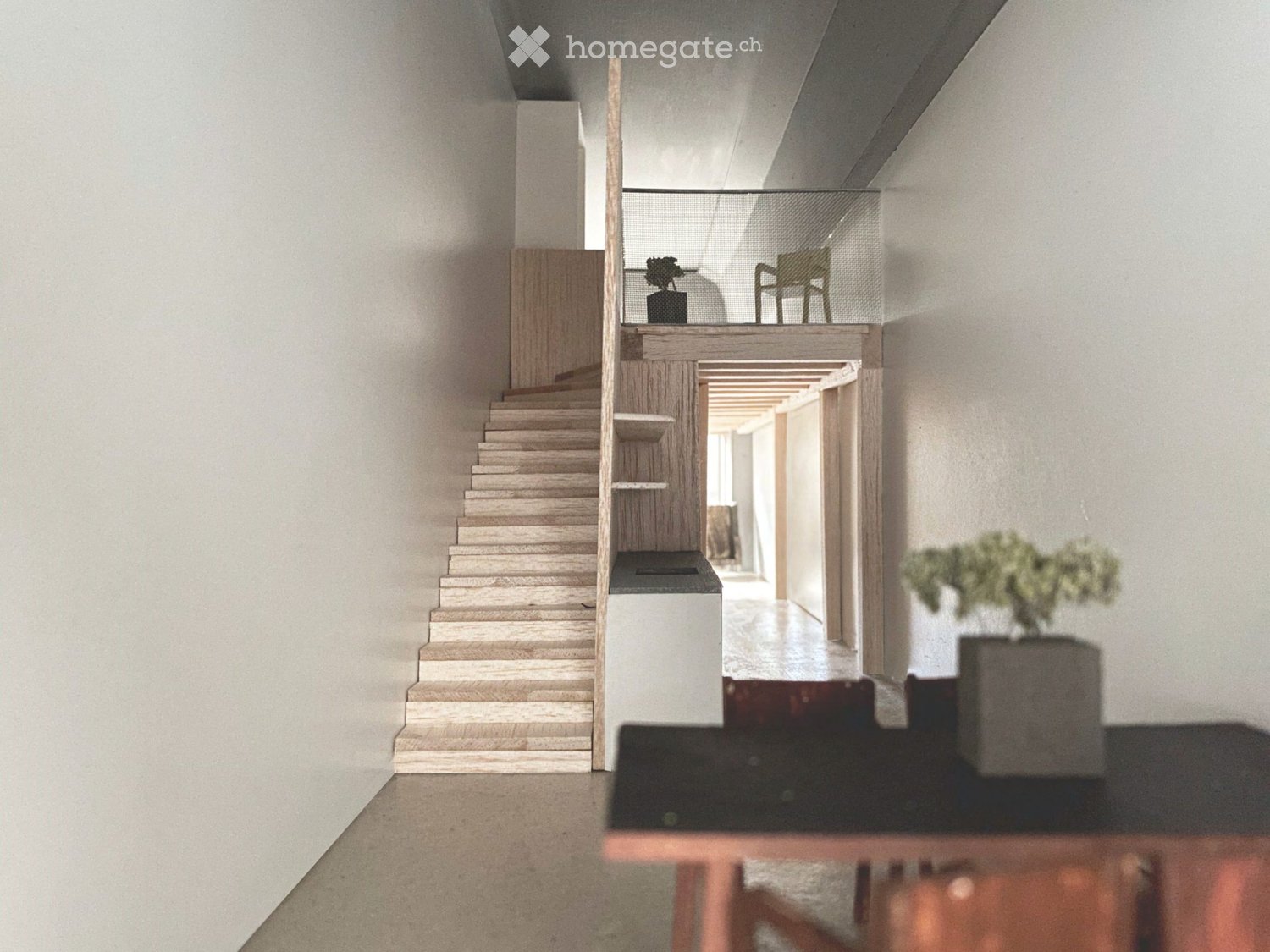 Vie communautaire dans le projet Ostdeck de la coopérative Mietshäuser Syndikat au siège de Pratteln. Ensemble, écologique, équitable.
Appartement en duplex avec un espace de vie à la hauteur exceptionnelle au cœur de l'appartement. Ce type d'appartement sur deux niveaux utilise la hauteur extraordi, photo 3 sur 4