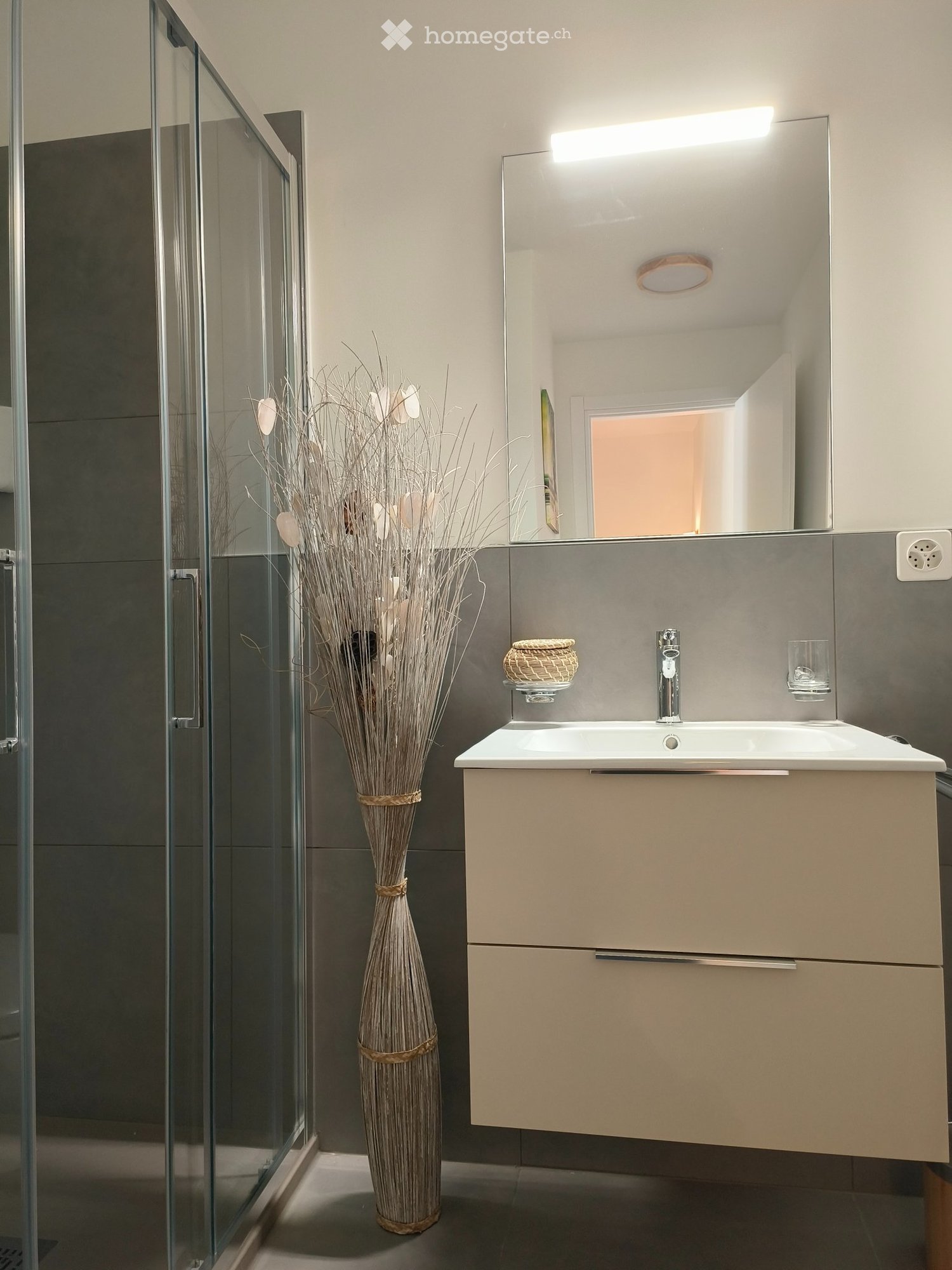 Appartement rénové en 2024 entièrement meublé et équipé, deux chambres à coucher, salon et cuisine équipée. Climatisation, four, micro-ondes et machine à café, smart TV, lave-vaisselle. Libre dès le 01.02.2026. Loyer CHF 1'350.- + CHF 100.- d'acompte de charges. Lumineux dans le noyau., photo 4 sur 5