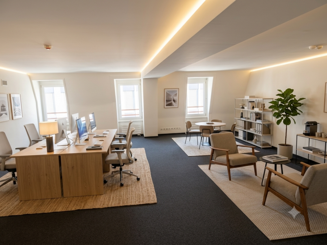 1306m² office
