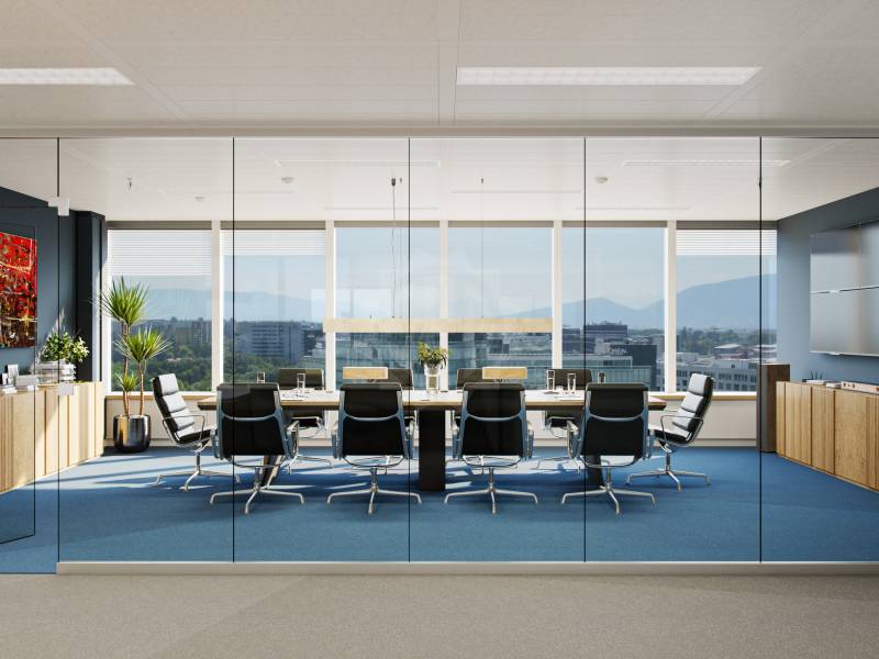 640m² office