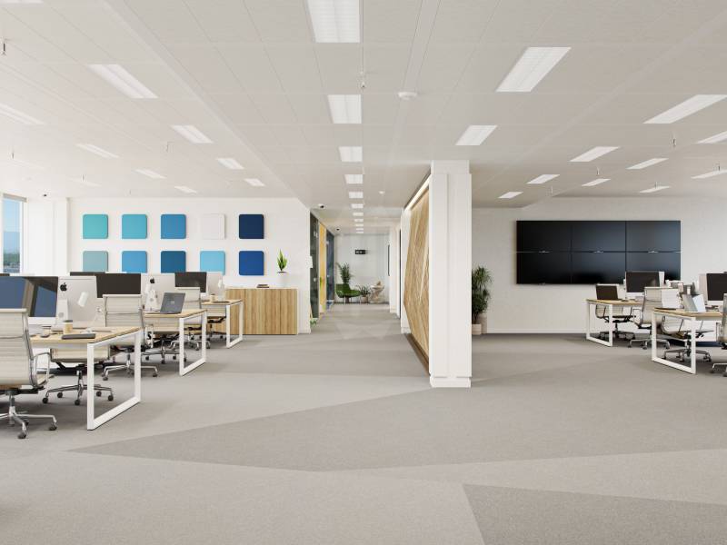 640m² office