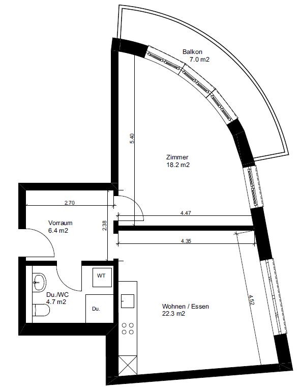 Appartement de 2 pièces, photo 1 sur 10