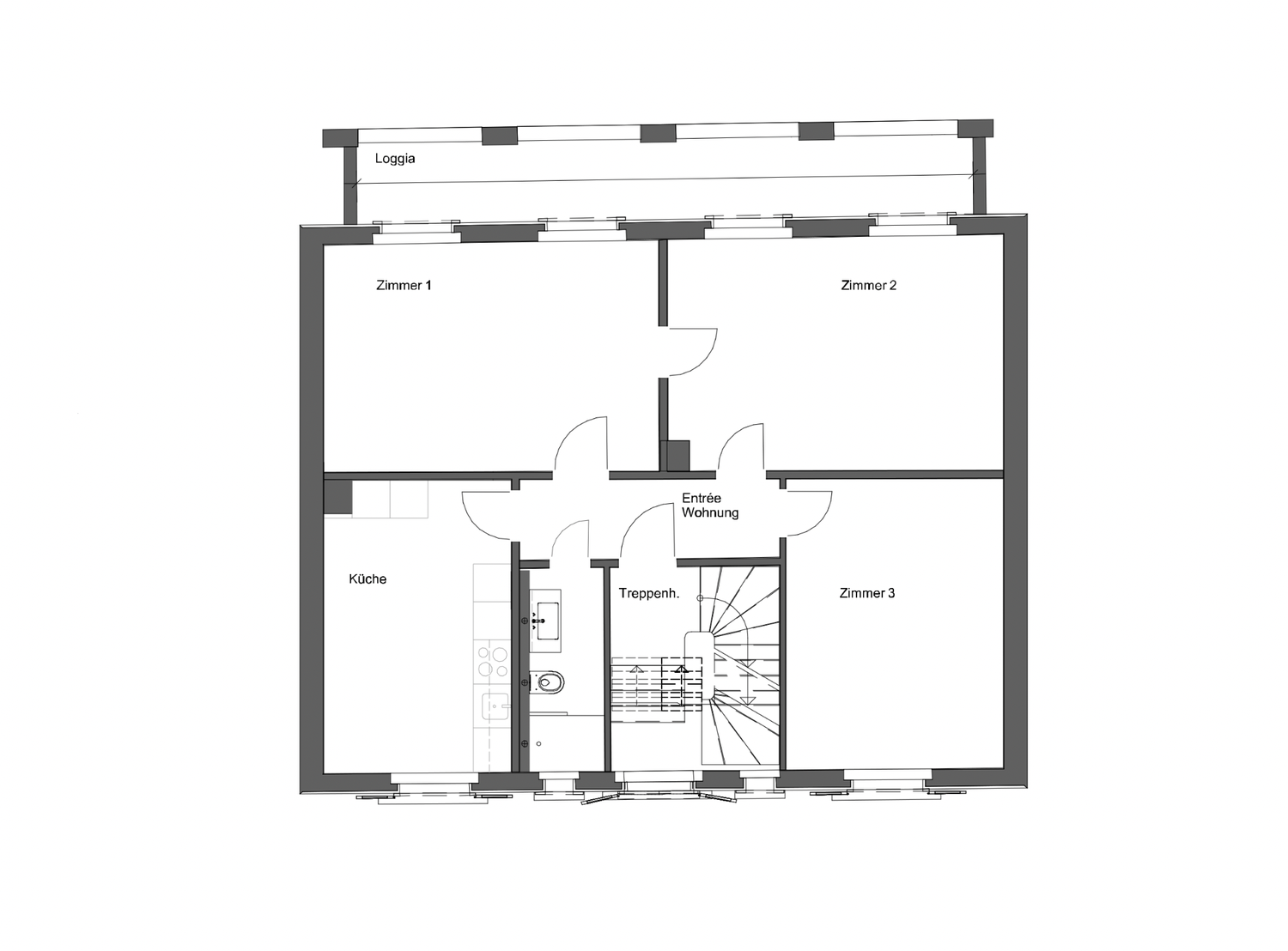 Appartement de 3 ½ pièces