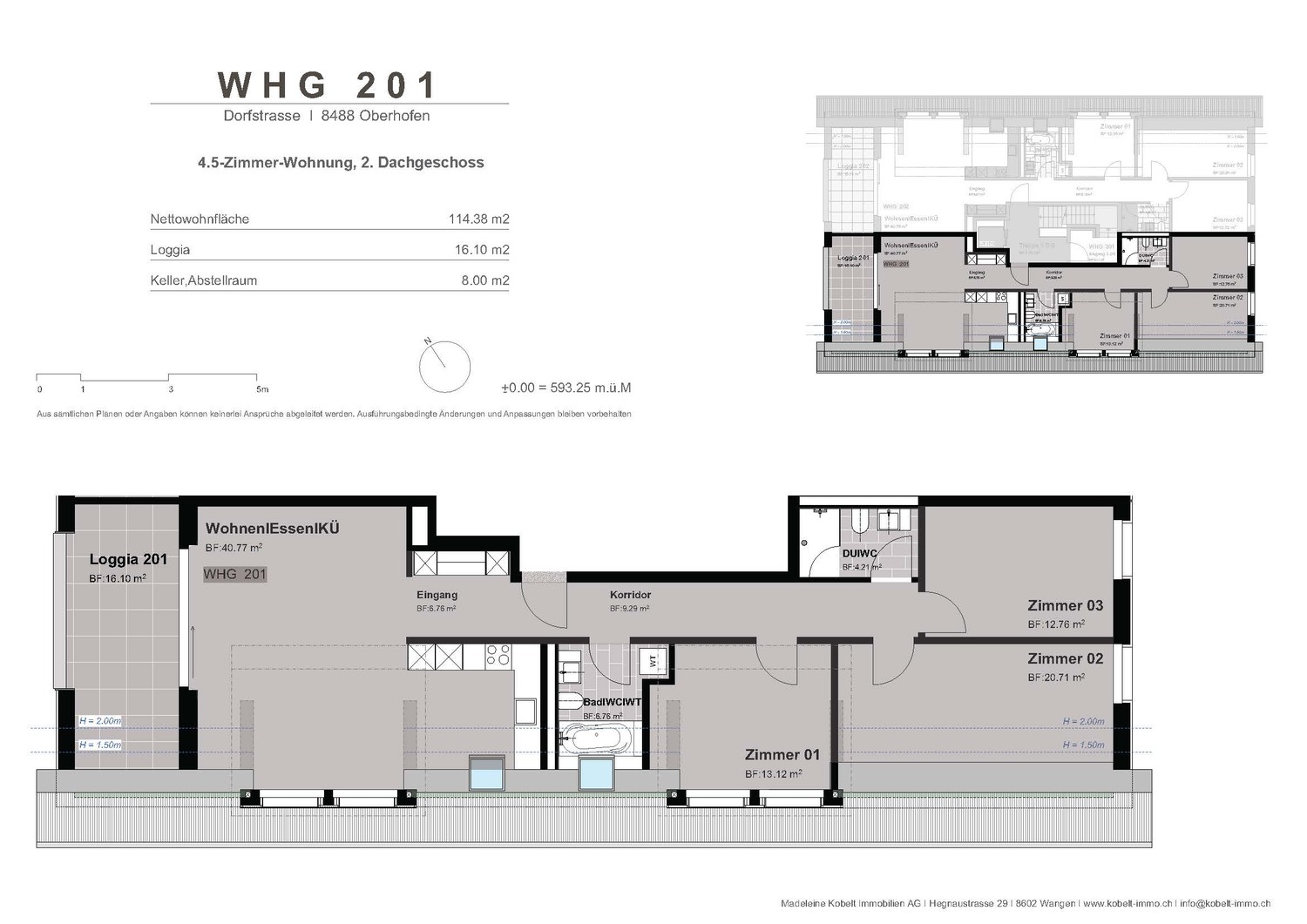 Appartement en attique de 4 ½ pièces