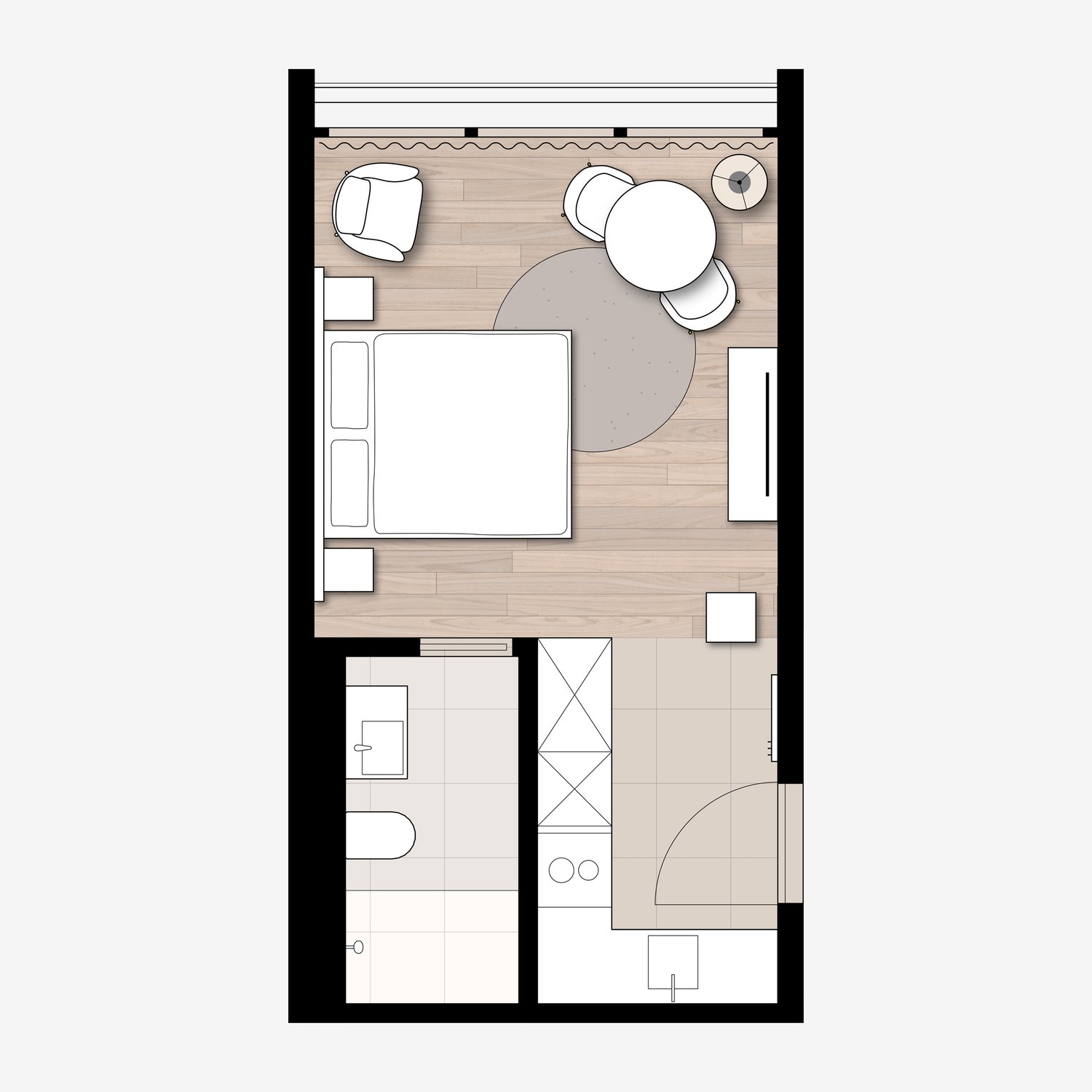 Appartement d'une pièce