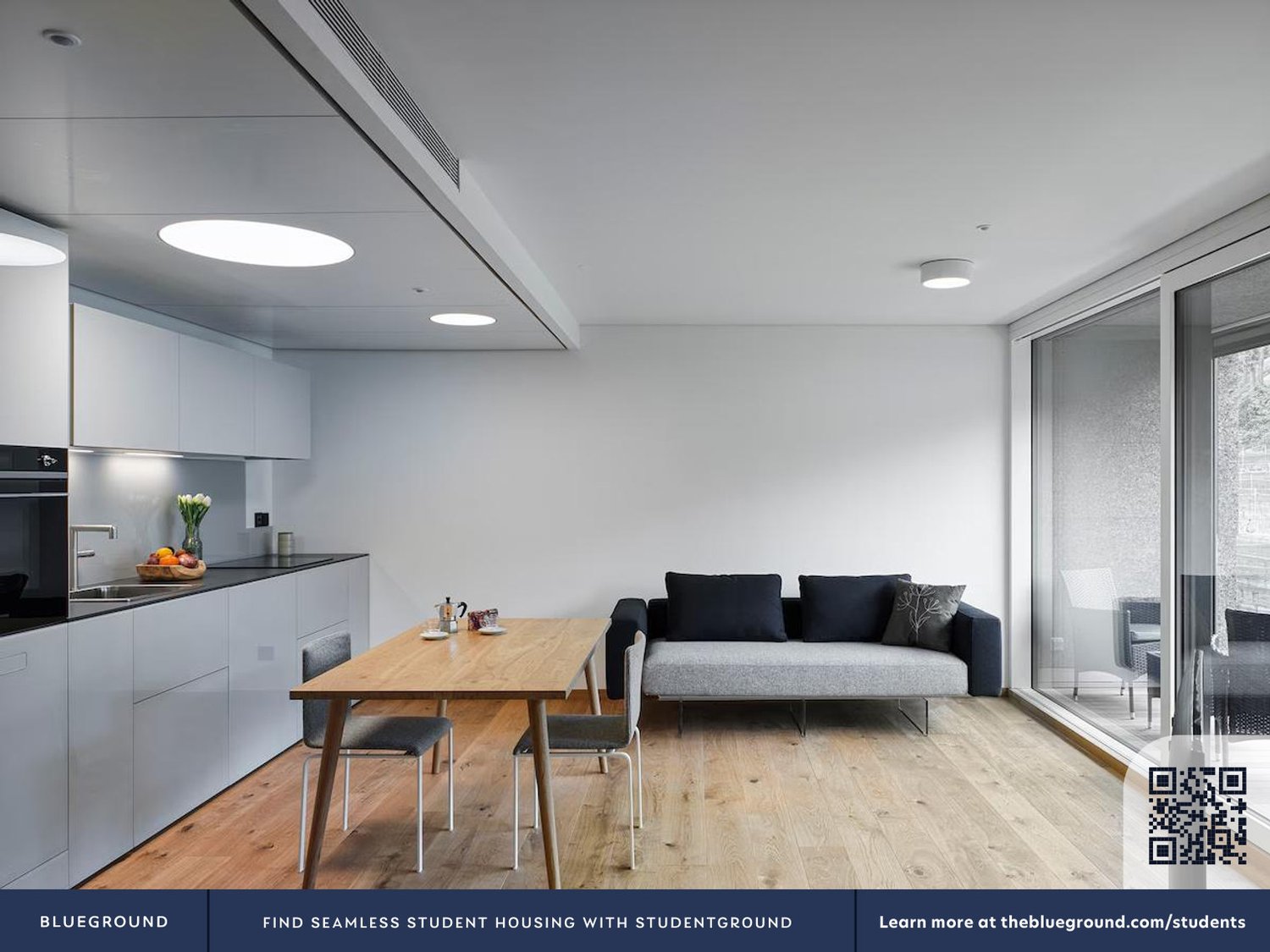2 rooms furnished flat