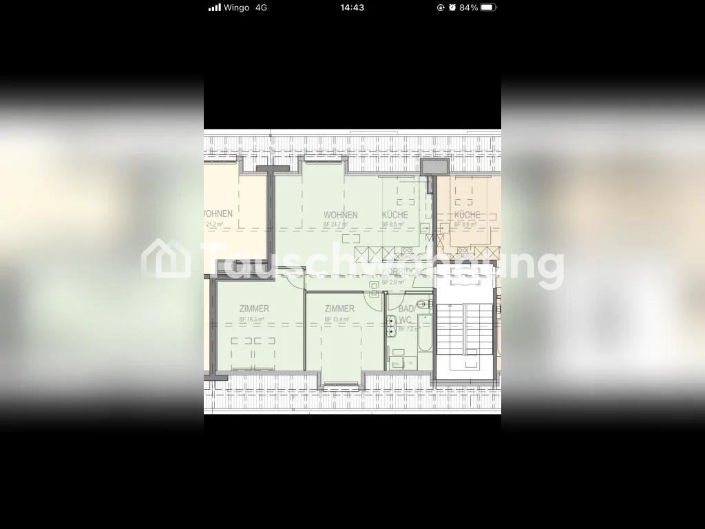 Appartement mansardé de 3 ½ pièces