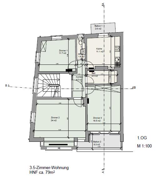 3 pièces appartement, photo 9 sur 9