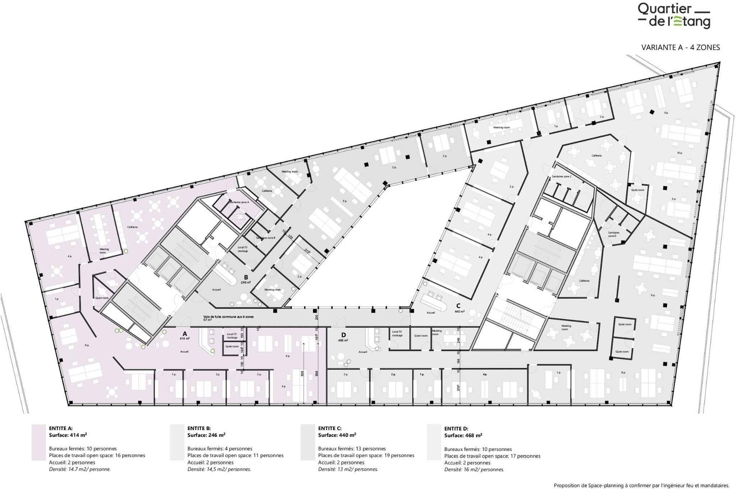 414m² office