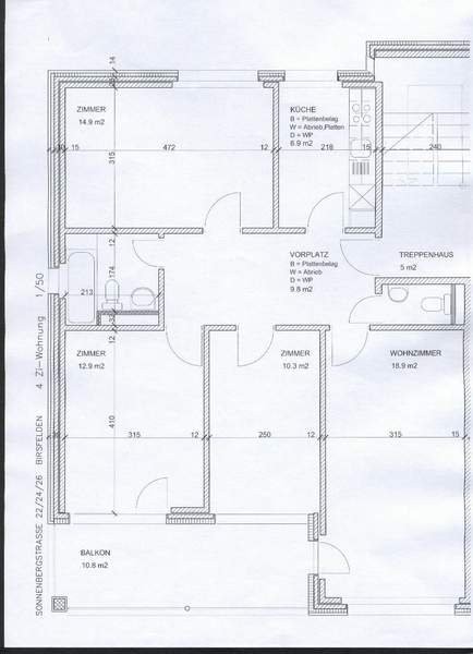 4 pièces appartement
