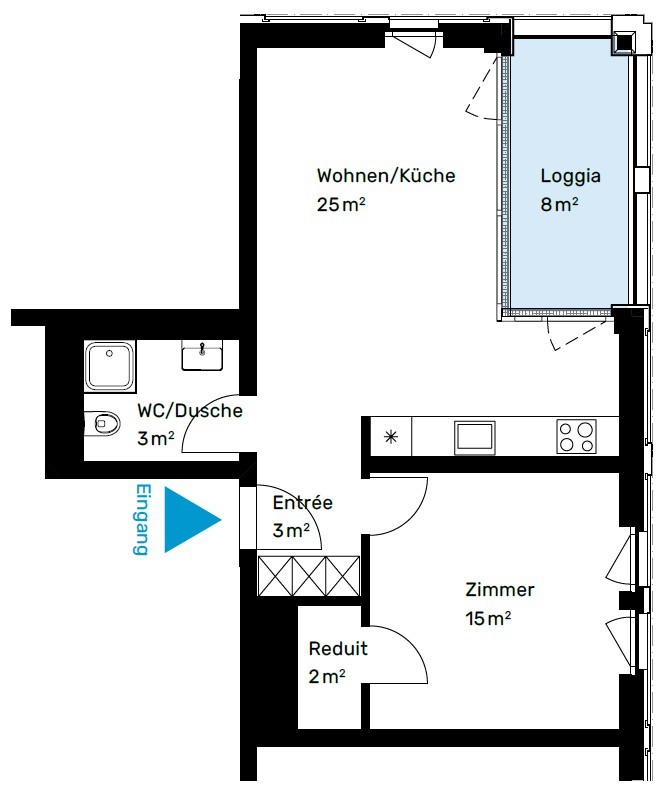 Appartement de 2 ½ pièces, photo 6 sur 6