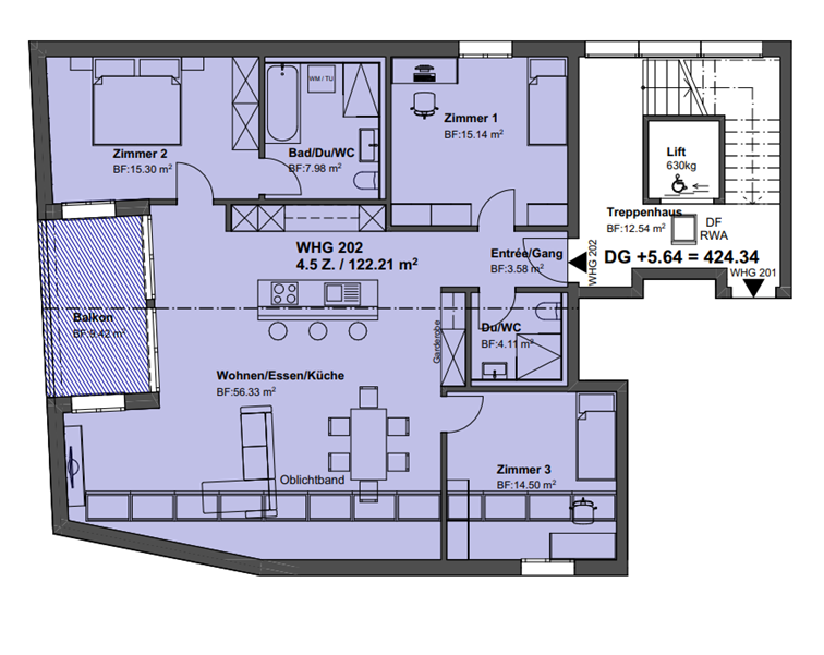 Appartement mansardé de 3 ½ pièces, photo 6 sur 6