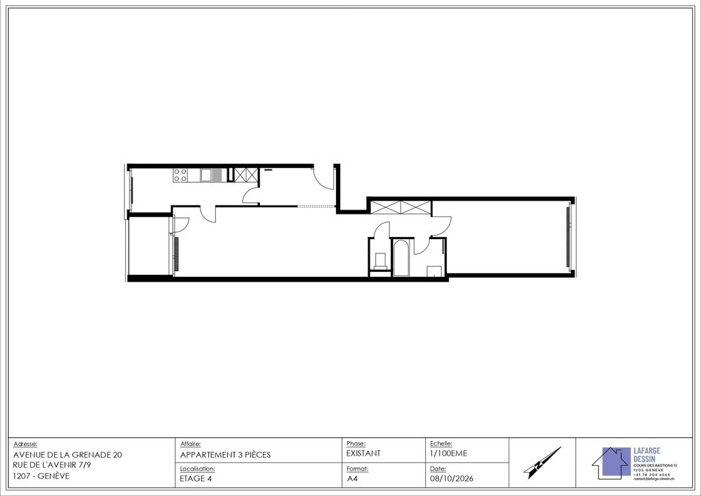 3 rooms apartment, photo 2 sur 2
