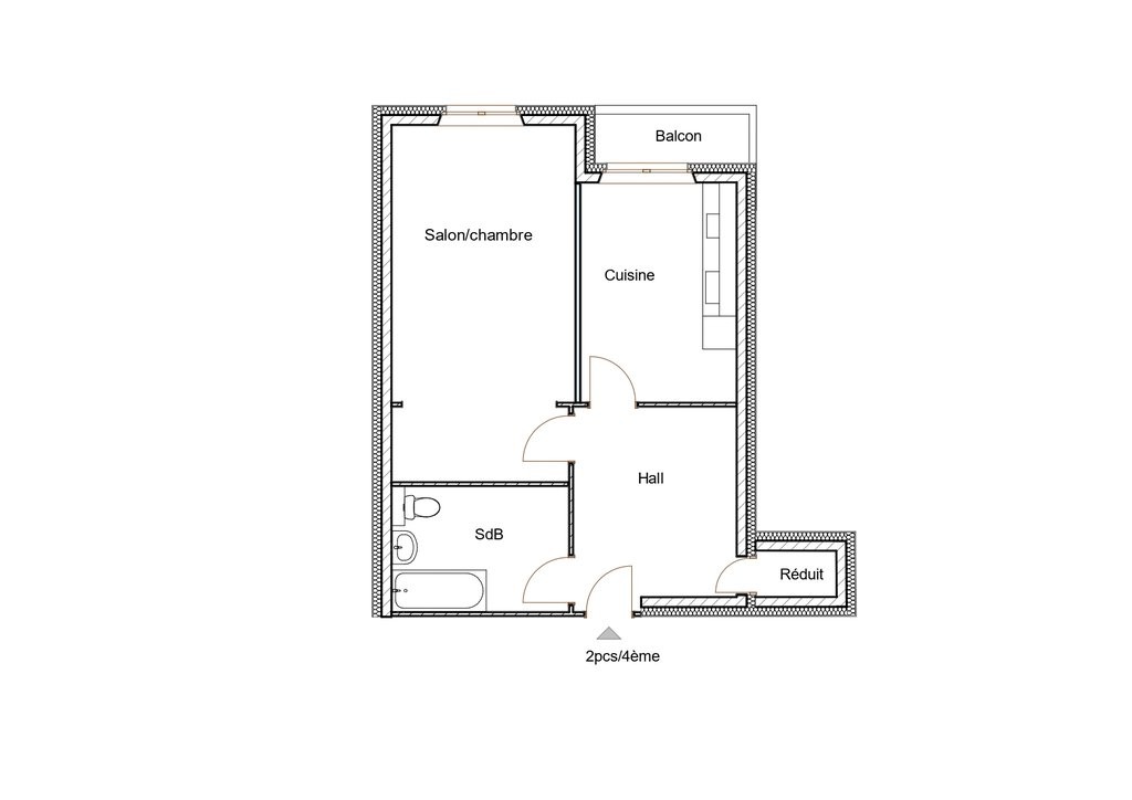 2 rooms apartment, photo 1 sur 8